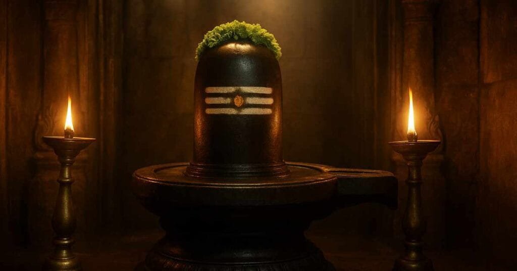 Vayu Lingam at Sri Kalahasti Temple with flickering lamp and sacred airflow