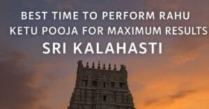 Devotees performing Rahu Ketu Pooja at Sri Kalahasti during Rahu Kalam