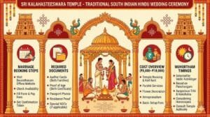 Srikalahasti temple marriage pooja booking process and wedding guide infographic