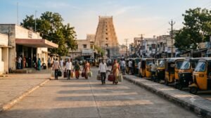 Srikalahasti railway station to temple auto transfer with pilgrims and luggage